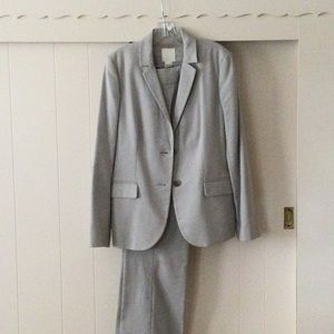 J Crew light grey cotton suit